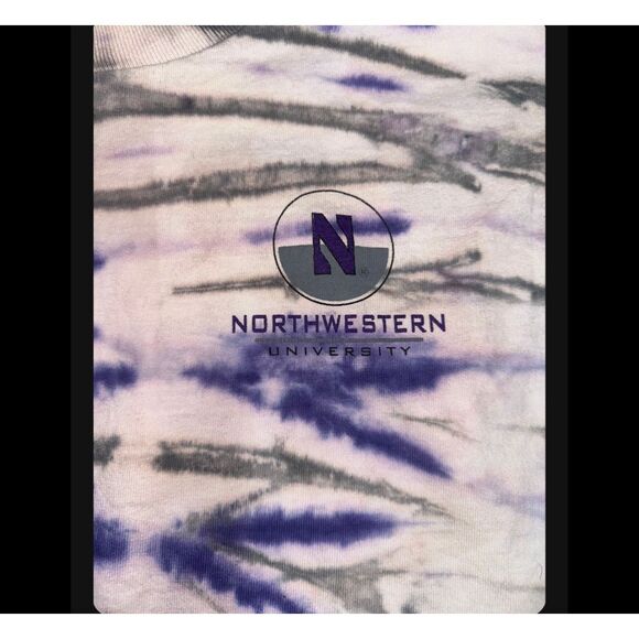 Vintage Northwestern University Tie-Dye Long Sleeve - Picture 4 of 5